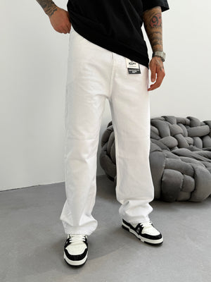 Beyaz Relax Baggy Jean