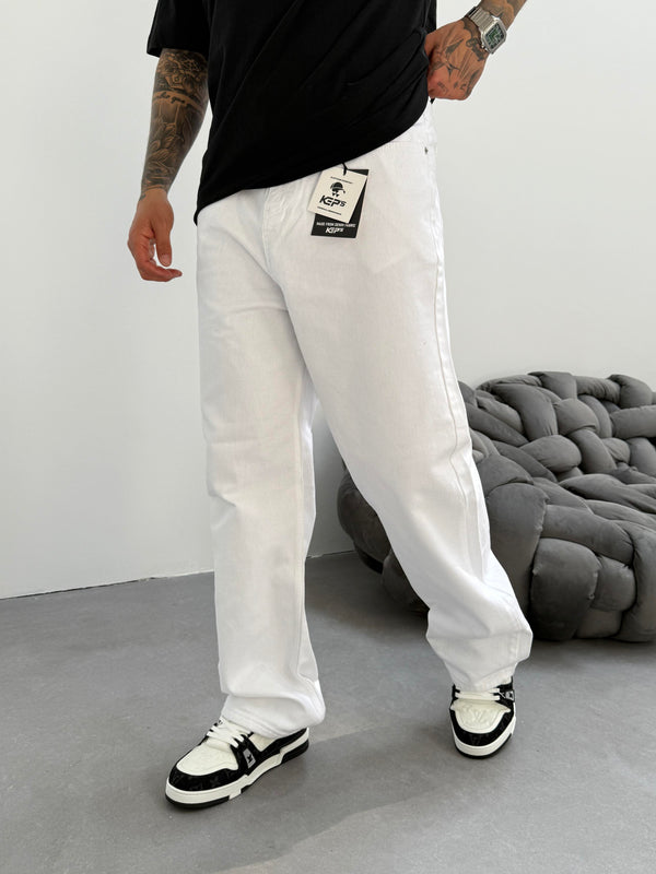 Beyaz Relax Baggy Jean