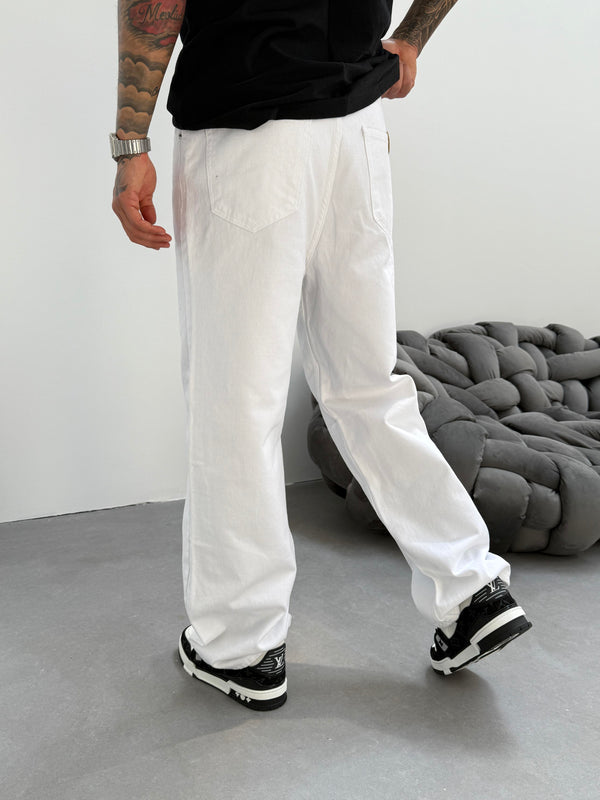 Beyaz Relax Baggy Jean