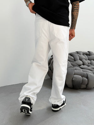 Beyaz Relax Baggy Jean