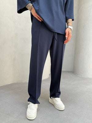 Lacivert Oysho Kumaş Baggy Pantolon