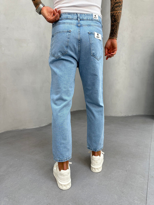 Açık Mavi Boyfriend Jean