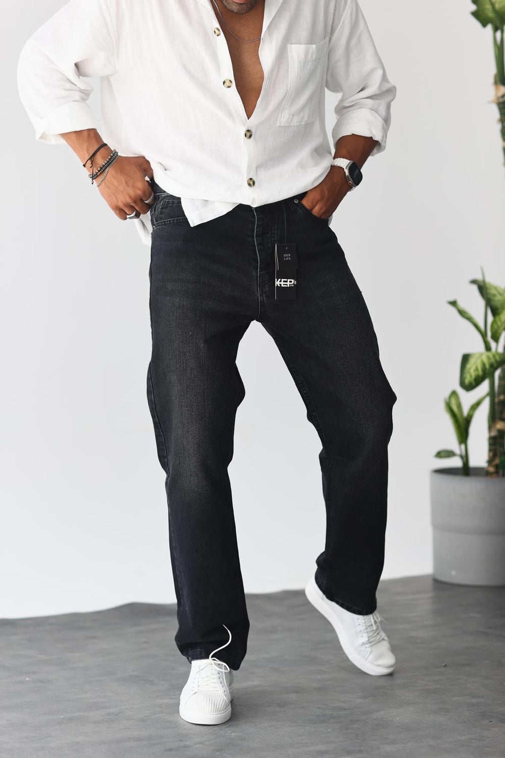 Antrasit Baggy Jean