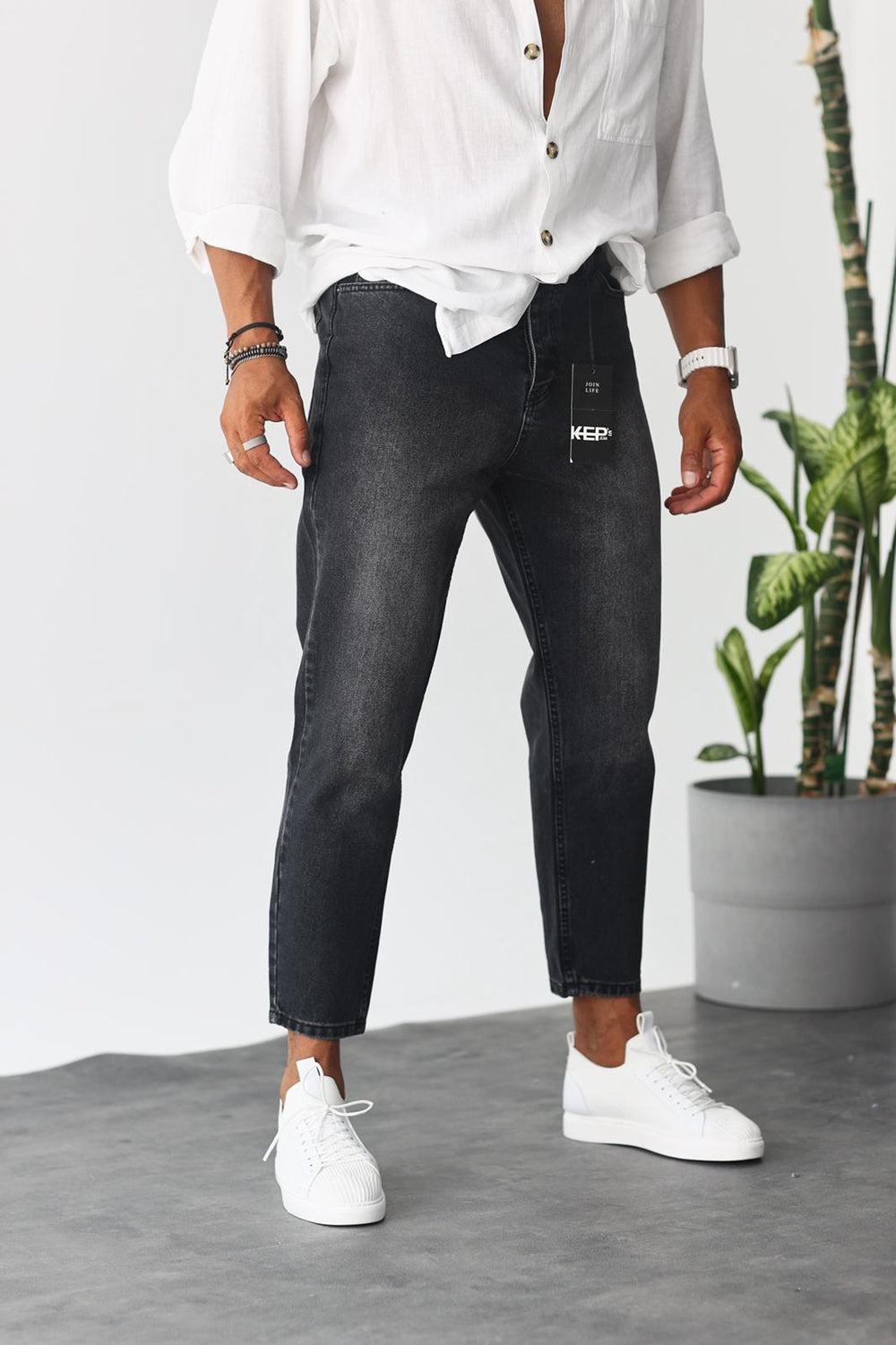 Antrasit Boyfriend Jean