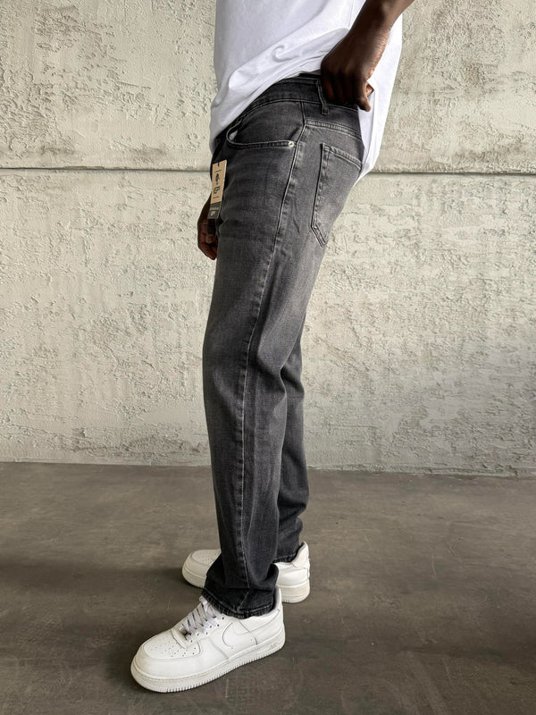 Antrasit Taşlamalı Likralı Regular Fit Jean