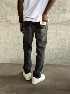 Antrasit Taşlamalı Likralı Regular Fit Jean