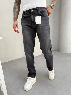 Antrasit Taşlamalı Regular Fit Jean