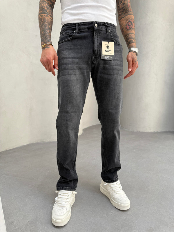 Antrasit Taşlamalı Regular Fit Jean