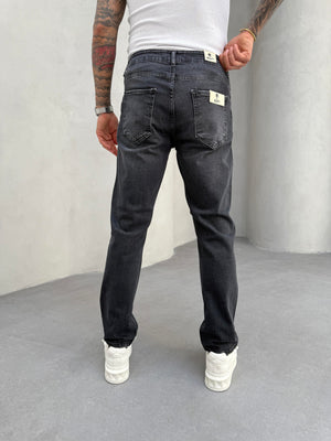 Antrasit Taşlamalı Regular Fit Jean