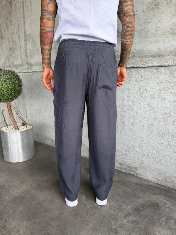 Antrasit Tensel Kumaş Baggy Pantolon