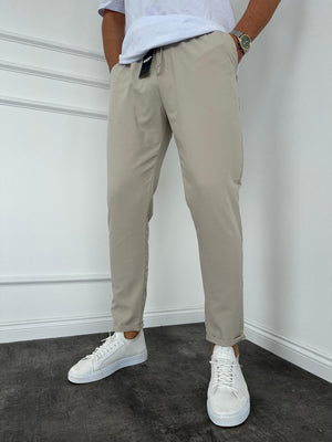 Bej Duble Paça Slimfit Jogger
