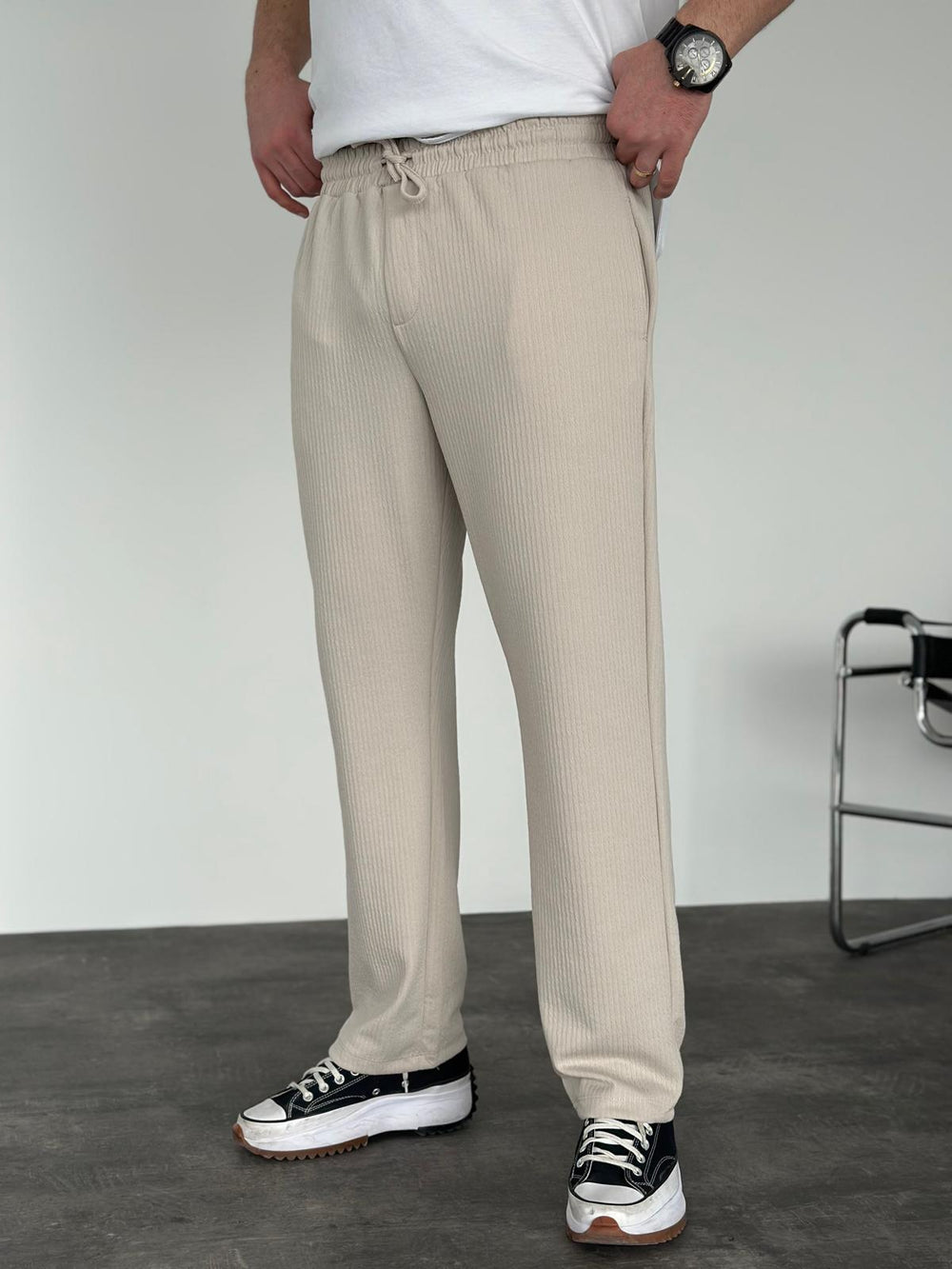 Bej Fitilli Jogger