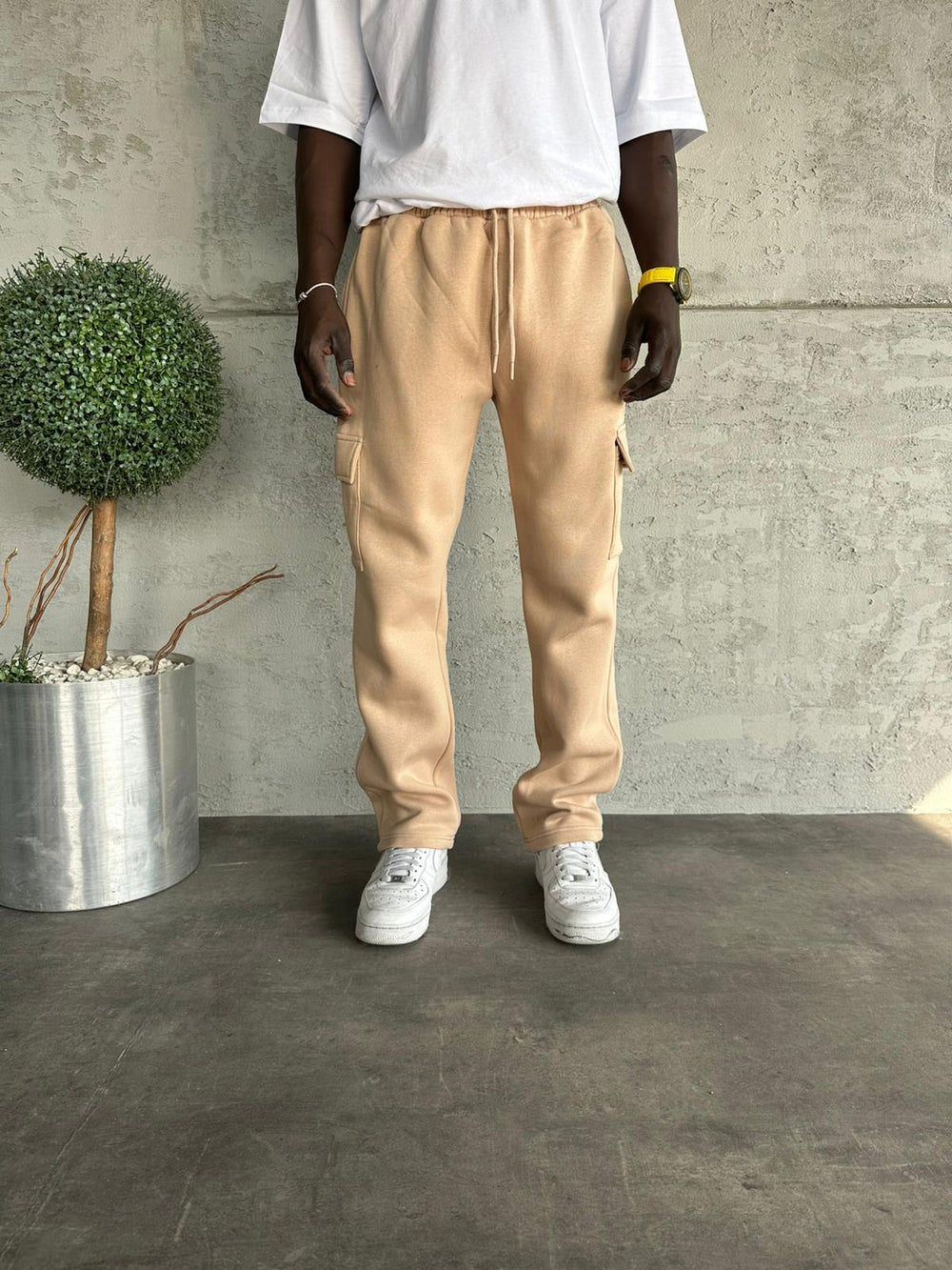 Bej Kargo Cep Eşofman