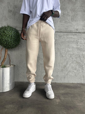 Bej Paça Lastik Eşofman