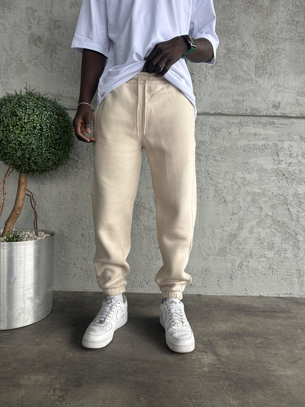 Bej Paça Lastik Eşofman