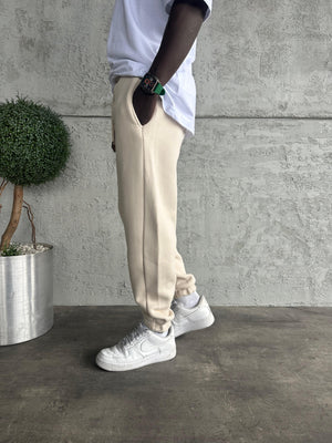 Bej Paça Lastik Eşofman