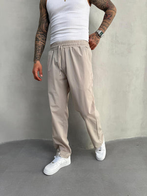Bej Paraşüt Kumaş Jogger