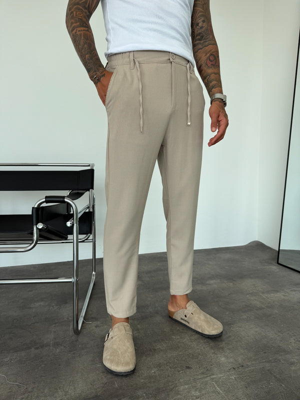 Bej Regular Fit Kumaş Pantolon