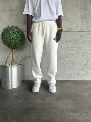 Beyaz California Yazılı Eşofman