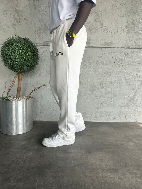 Beyaz California Yazılı Eşofman