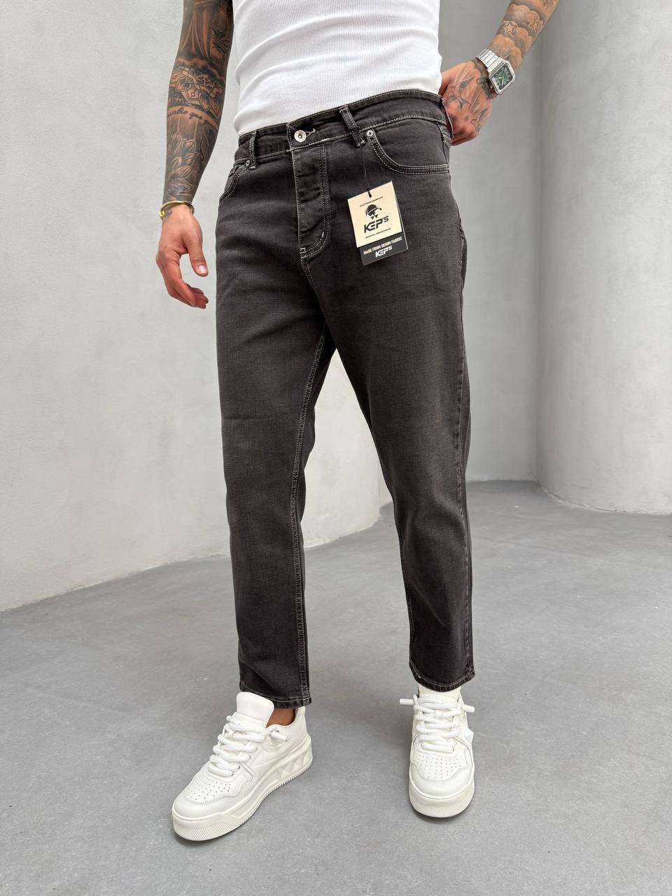 Beyaz Dikişli Kahve Yıkamalı Likralı Boyfriend Jean