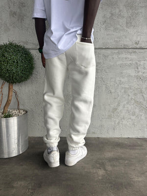 Beyaz Paça Lastik Eşofman