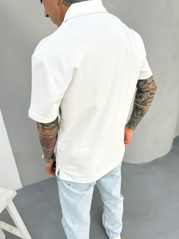 Beyaz Polo Yaka T-Shirt