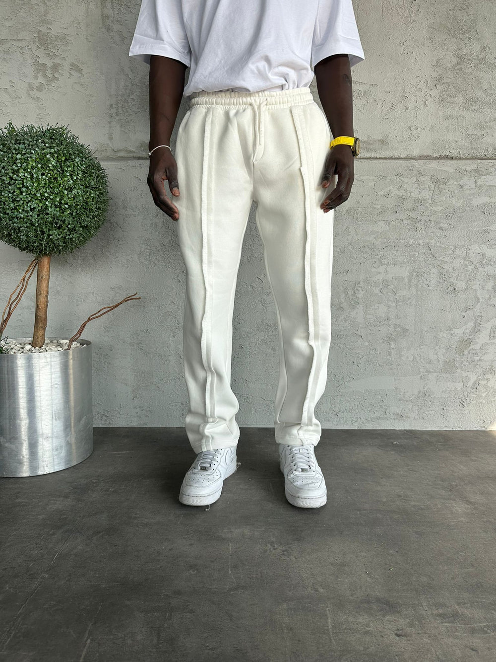 Beyaz Şerit Detaylı Baggy Eşofman