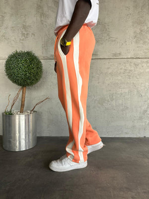 Beyaz Şeritli Turuncu Eşofman