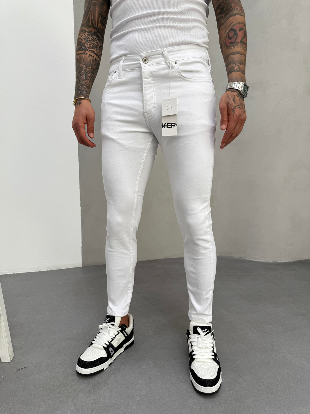 Beyaz Slimfit Jean