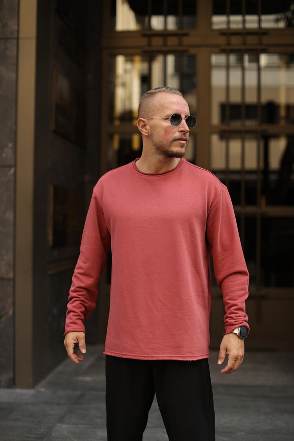 Bordo Pis Yaka Sweatshirt