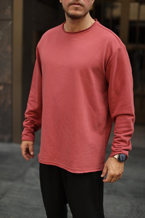 Bordo Pis Yaka Sweatshirt