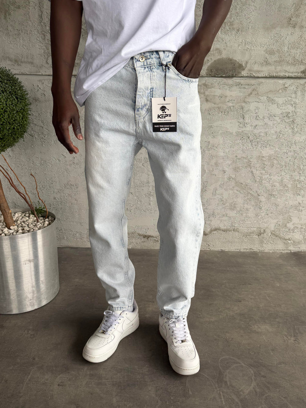 Buz Mavi Boyfriend Jean