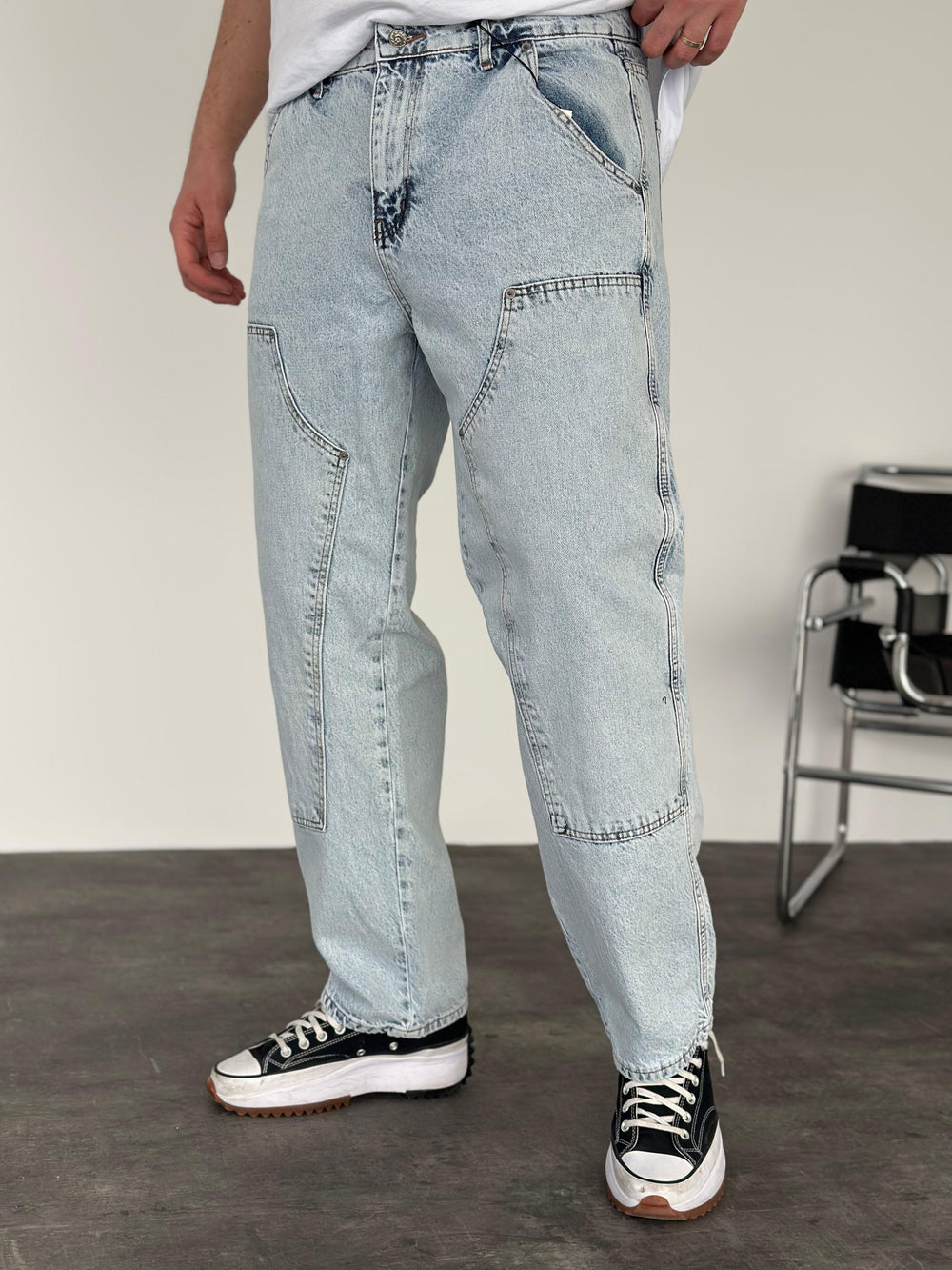 Buz Mavi Relax Baggy Jean