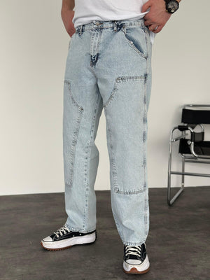 Buz Mavi Relax Baggy Jean