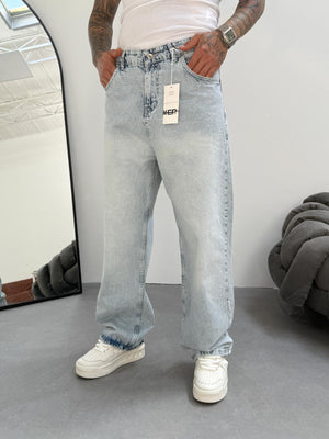 Buz Mavi Relax Baggy Jean