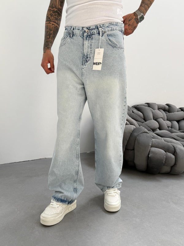 Buz Mavi Relax Baggy Jean