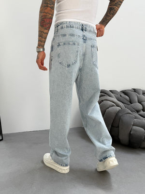 Buz Mavi Relax Baggy Jean
