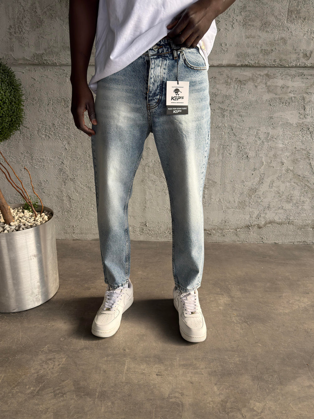 Buz Mavi Taşlamalı Boyfriend Jean