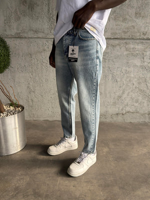 Buz Mavi Taşlamalı Boyfriend Jean