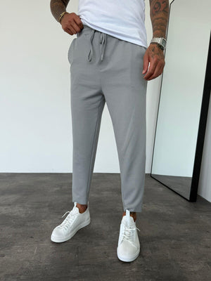 Füme Asimetrik Paça Boyfriend Pantolon