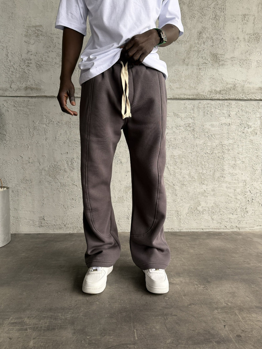 Füme Dikiş Detaylı Baggy Eşofman