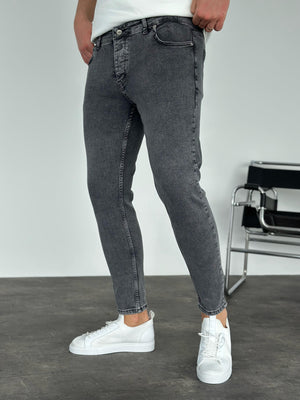Füme Kırçıllı Slimfit Jean