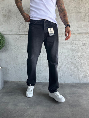 Füme Lazerli Baggy Jean