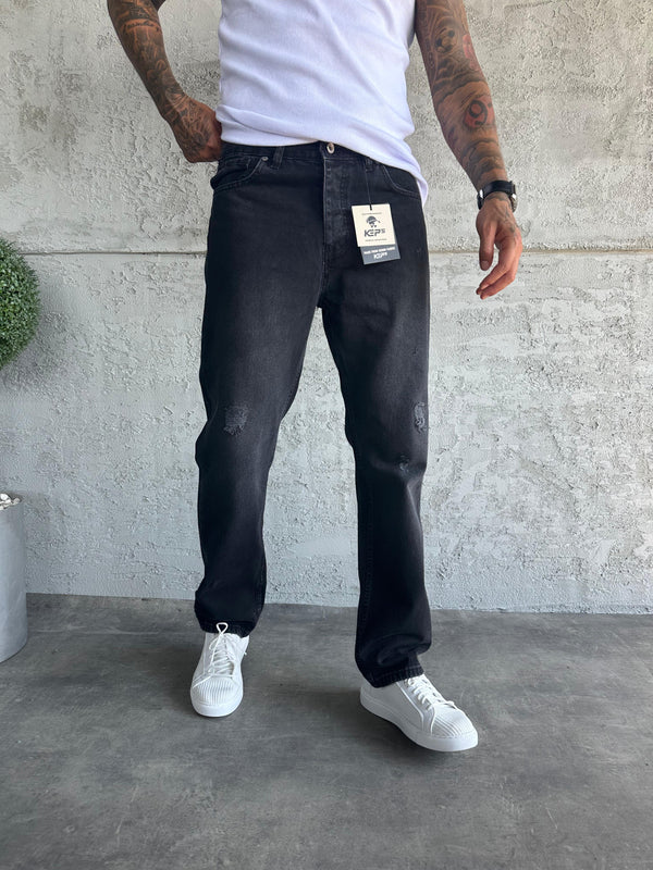 Füme Lazerli Baggy Jean