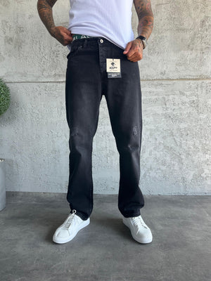 Füme Lazerli Baggy Jean