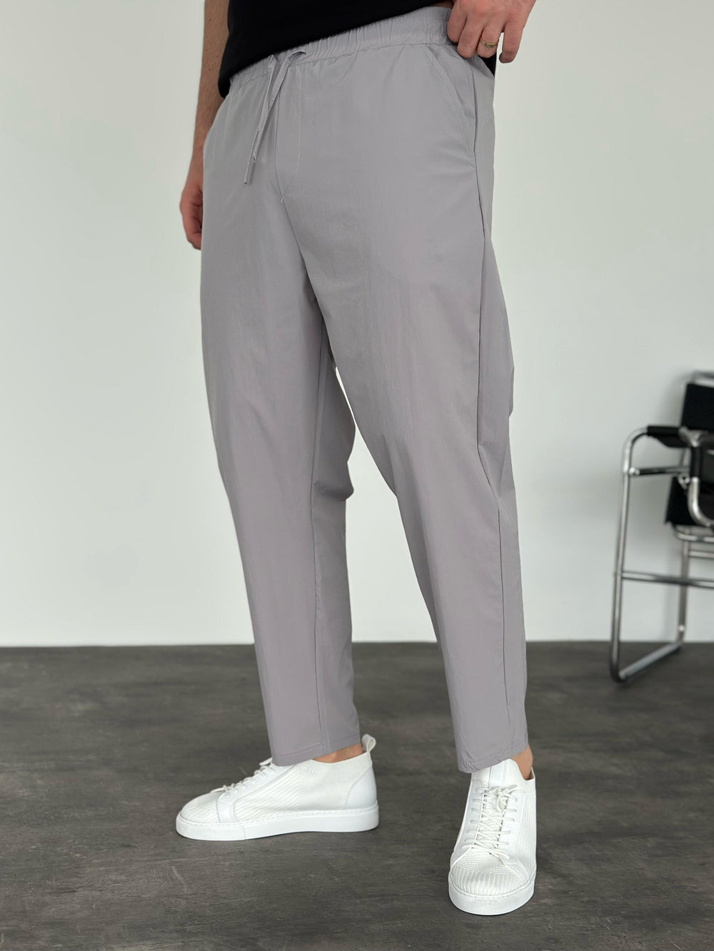 Füme Paraşüt Kumaş Boyfriend Pantolon