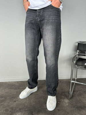 Füme Taşlamalı Baggy Jean