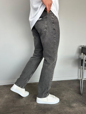 Füme Taşlamalı Baggy Jean