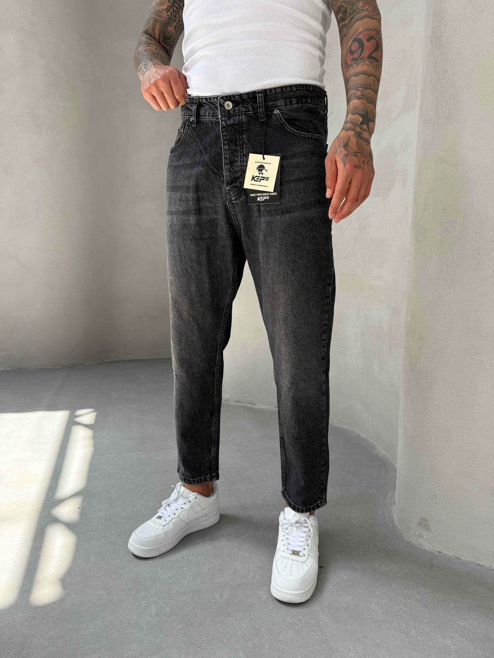 Füme Taşlamalı Boyfriend Jean